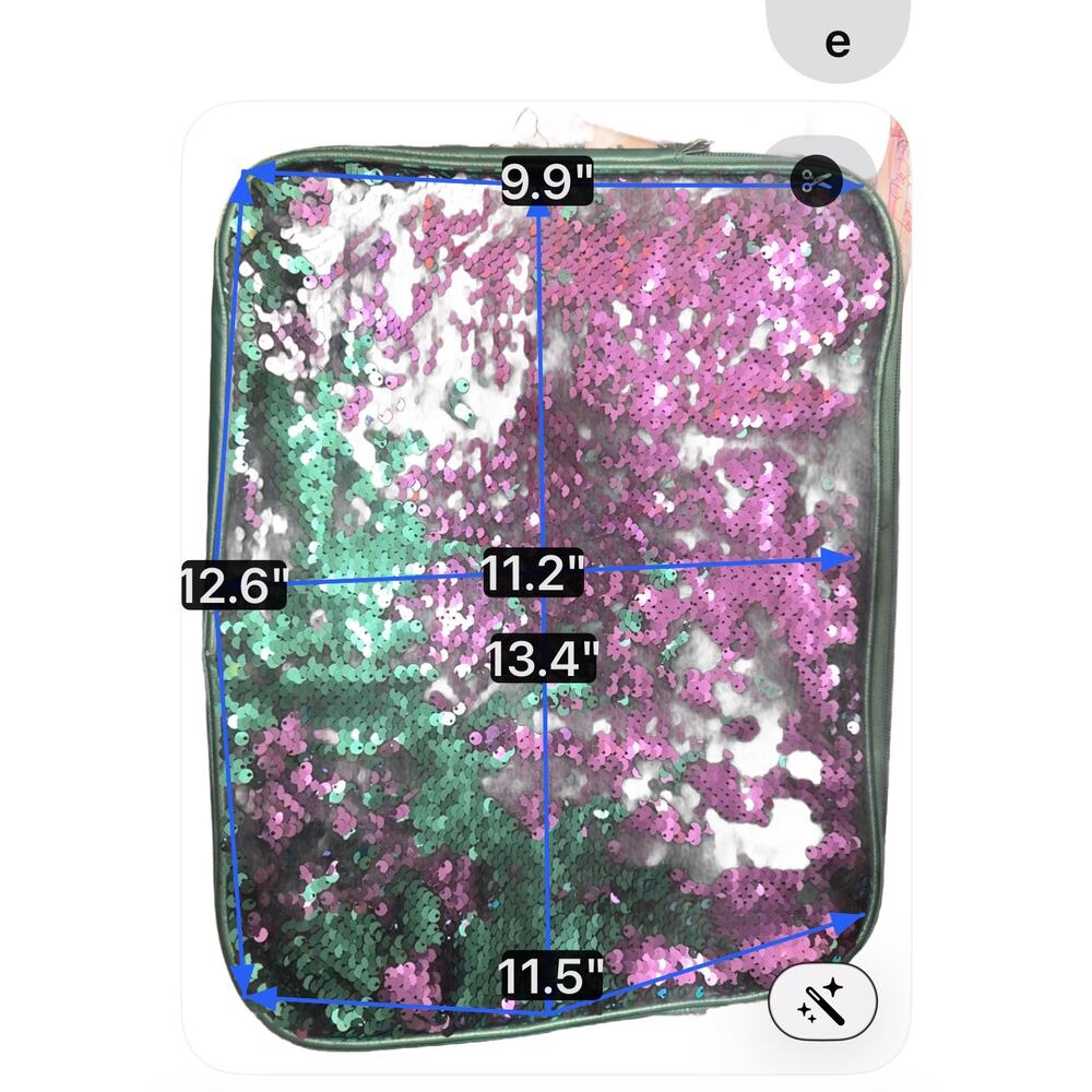 14" x 12" x  sequin laptop case